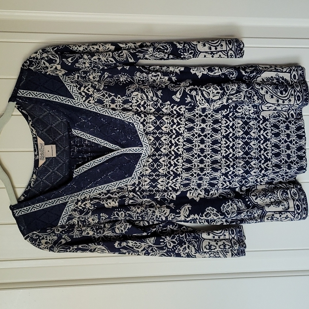 Lucky Brand 3/4 length sleeve top